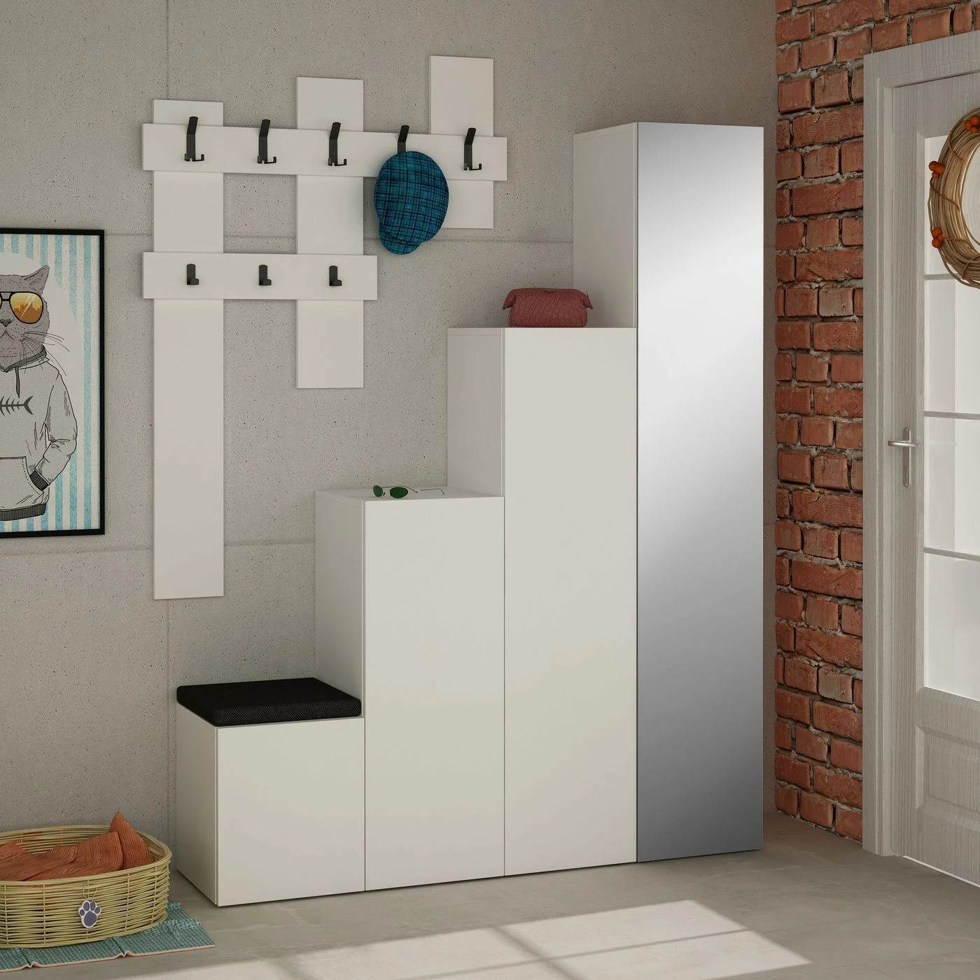 Säilytyskokonaisuus Eteiseen Linento Furniture Up, Eri Värejä 10 Säilytyskokonaisuus Eteiseen Linento Furniture Up, Eri Värejä - Image 10