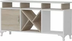 TV-taso Linento Furniture Aye, Valkoinen/ruskea -Huonekalut myymälä LIFU788DEC3028 5