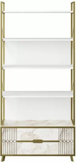 Kirjahylly Linento Furniture Frida, Valkoinen