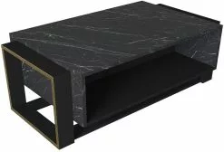 Sohvapöytä Linento Furniture Bianco, Musta/kulta