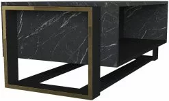 Sohvapöytä Linento Furniture Bianco, Musta/kulta -Huonekalut myymälä LIFU804TRH2828 6