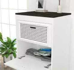 Lipasto Linento Furniture Done, Valkoinen/tummanruskea -Huonekalut myymälä LIFU804TRH3536 6