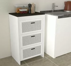 Lipasto Linento Furniture Done, Valkoinen/tummanruskea -Huonekalut myymälä LIFU804TRH3536 7