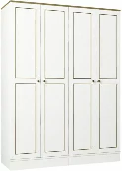 Vaatekaappi Linento Furniture Ravenna 4, Valkoinen