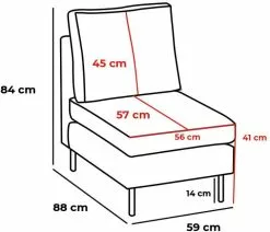 Moduulisohva Linento Furniture Mino, 4-istuttava, Eri Värejä -Huonekalut myymälä LIFU825BLC1724 5