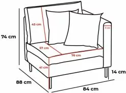Moduulisohva Linento Furniture Mino, 4-istuttava, Eri Värejä -Huonekalut myymälä LIFU825BLC1725 7