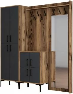 Säilytyskokonaisuus Peilillä Linento Furniture Berlin ABC, Eri Värejä