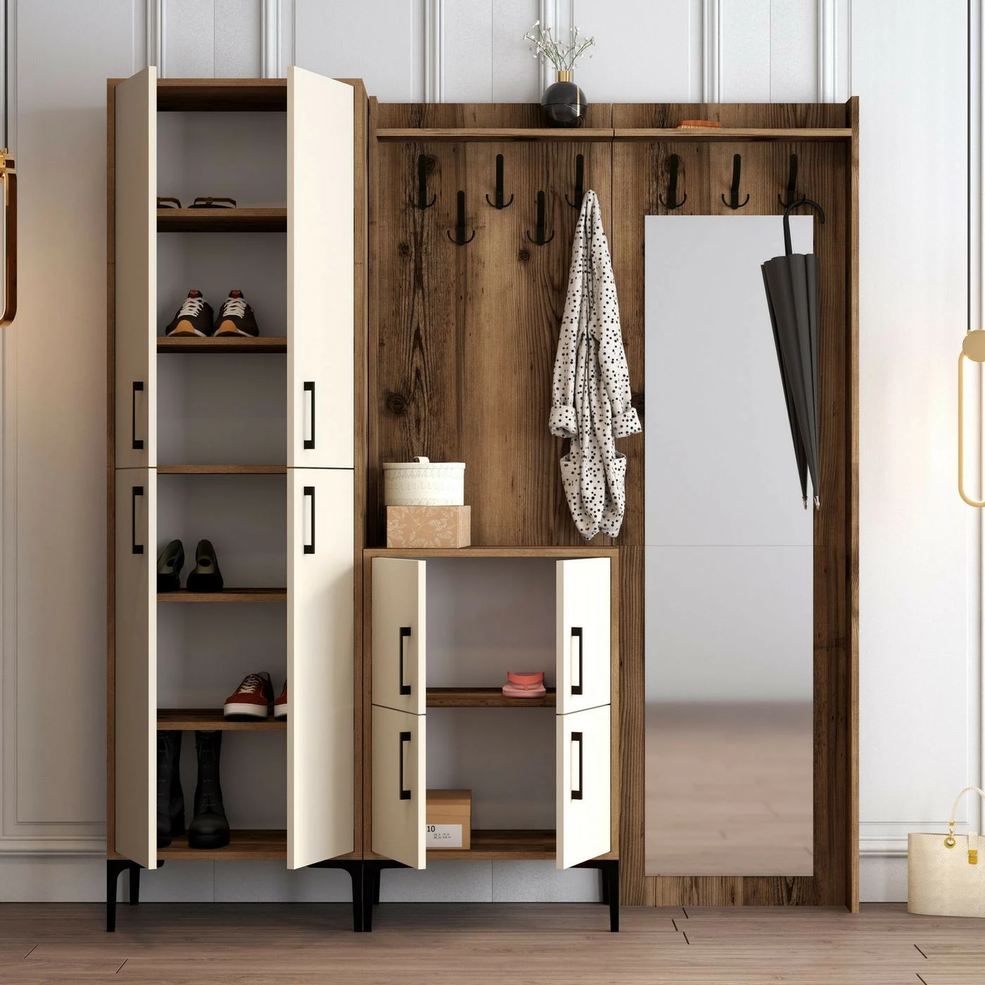 Säilytyskokonaisuus Peilillä Linento Furniture Berlin ABC, Eri Värejä 10 Säilytyskokonaisuus Peilillä Linento Furniture Berlin ABC, Eri Värejä - Image 10