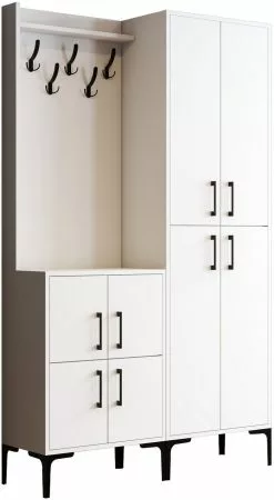 Säilytyskokonaisuus Linento Furniture Berlin BA, Valkoinen