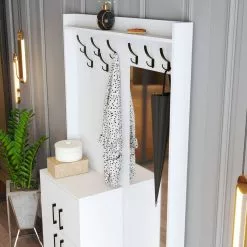 Säilytyskokonaisuus Peilllä Linento Furniture Berlin BC, Valkoinen 10 Säilytyskokonaisuus Peilllä Linento Furniture Berlin BC, Valkoinen -Huonekalut myymälä LIFU845HCT4228 5