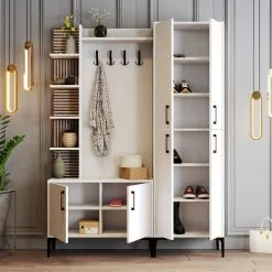 Säilytyskokonaisuus Linento Furniture Viyana 150cm, Valkoinen -Huonekalut myymälä LIFU845HCT4231 3