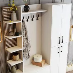 Säilytyskokonaisuus Linento Furniture Viyana 150cm, Valkoinen -Huonekalut myymälä LIFU845HCT4231 5