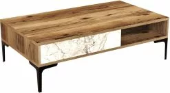 Sohvapöytä Linento Furniture Istanbul, Marmorikuosi, Ruskea/beige