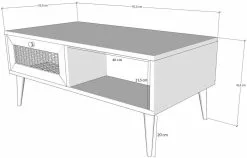 Sohvapöytä Linento Furniture Sidyma, Tammi -Huonekalut myymälä LIFU854KLN2809 4
