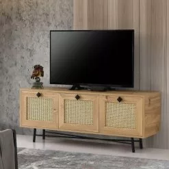 TV-taso Linento Furniture Alcazar 140, Tammi -Huonekalut myymälä LIFU854KLN3035 3
