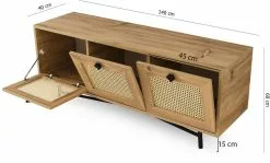 TV-taso Linento Furniture Alcazar 140, Tammi -Huonekalut myymälä LIFU854KLN3035 7