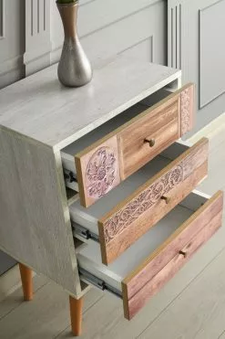 Lipasto Linento Furniture Liza, Valkoinen/ruskea -Huonekalut myymälä LIFU854KLN3405 4