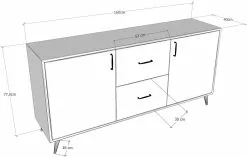 Senkki Linento Furniture Cordoba, Ruskea/harmaa -Huonekalut myymälä LIFU854KLN3907 6
