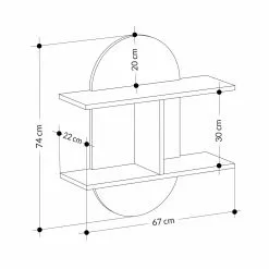 Seinähylly Linento Furniture Auro, Eri Värejä -Huonekalut myymälä LIFU855DTE1771 3