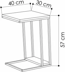 Apupöytä Linento Furniture Pal, Eri Värejä -Huonekalut myymälä LIFU855DTE2920 3
