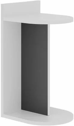 Apupöytä Linento Furniture Dom, Valkoinen/antrasiitti