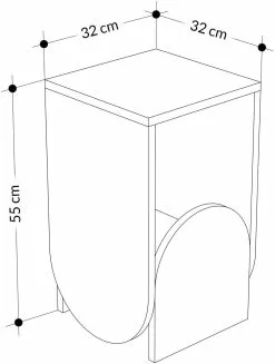 Apupöytä Linento Furniture Nun, Harmaa/valkoinen -Huonekalut myymälä LIFU855DTE2945 4