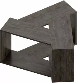 Sohvapöytä Linento Furniture Trio, Tummanruskea