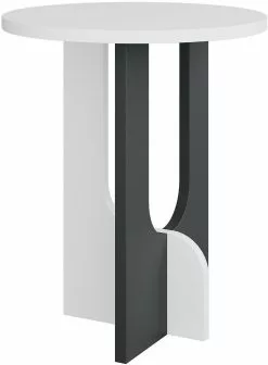 Apupöytä Linento Furniture Luna, 40cm, Valkoinen/harmaa