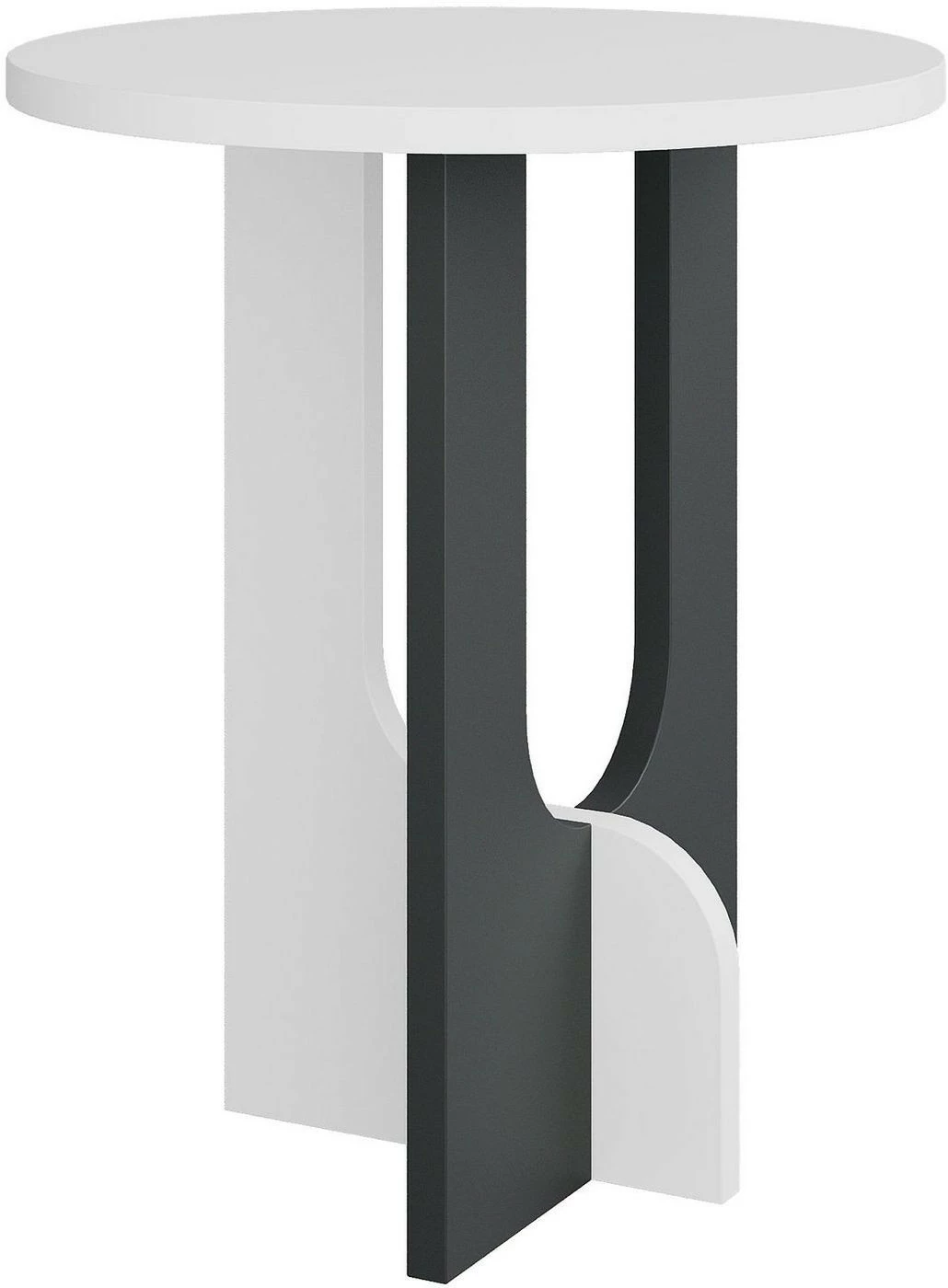 Apupöytä Linento Furniture Luna, 40cm, Valkoinen/harmaa 1 Apupöytä Linento Furniture Luna, 40cm, Valkoinen/harmaa