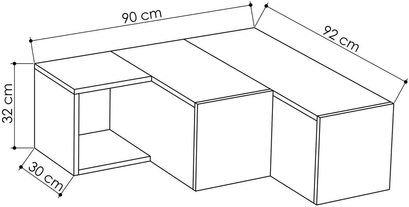 TV-taso Nurkkaan Linento Furniture Compact, Eri Värejä 8 TV-taso Nurkkaan Linento Furniture Compact, Eri Värejä - Image 8