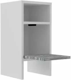 Yöpöytä Linento Furniture Grandma, Raidallinen, Valkoinen/harmaa -Huonekalut myymälä LIFU855DTE3537 6