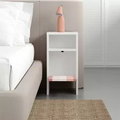 Yöpöytä Linento Furniture Grandma, Siksak, Valkoinen/punainen 11 Yöpöytä Linento Furniture Grandma, Siksak, Valkoinen/punainen -Huonekalut myymälä LIFU855DTE3538 4