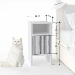 Yöpöytä Linento Furniture Grandma, Siksak, Valkoinen/punainen 15 Yöpöytä Linento Furniture Grandma, Siksak, Valkoinen/punainen -Huonekalut myymälä LIFU855DTE3538 8