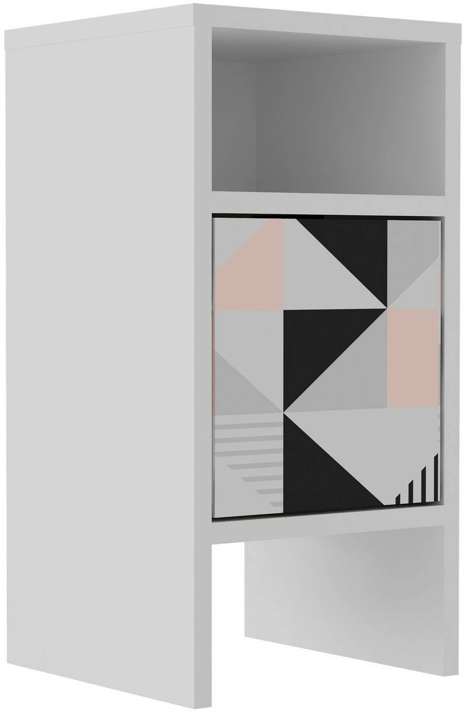 Yöpöytä Linento Furniture Grandma, Geometrinen, Valkoinen/monivärinen 1 Yöpöytä Linento Furniture Grandma, Geometrinen, Valkoinen/monivärinen