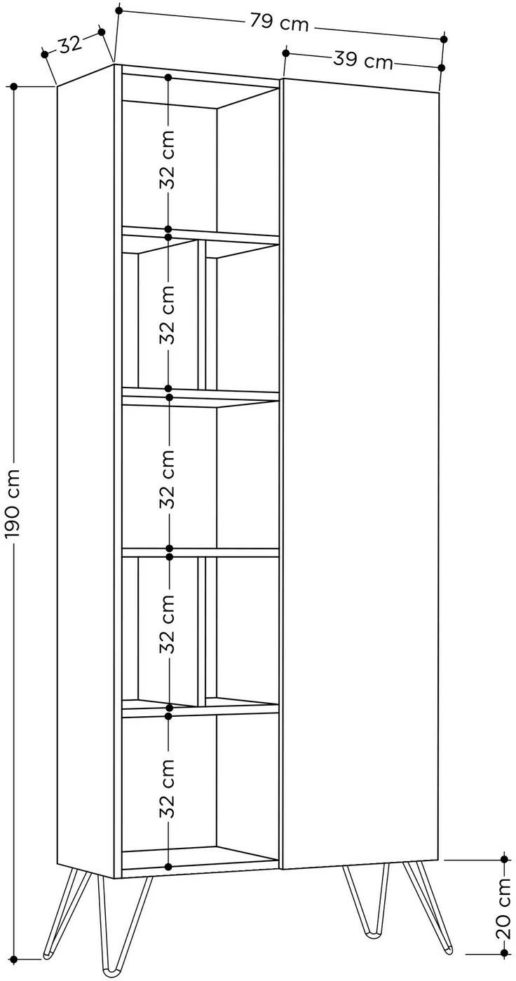 Kirjahylly Linento Furniture Jedda, Valkoinen 4 Kirjahylly Linento Furniture Jedda, Valkoinen - Image 4