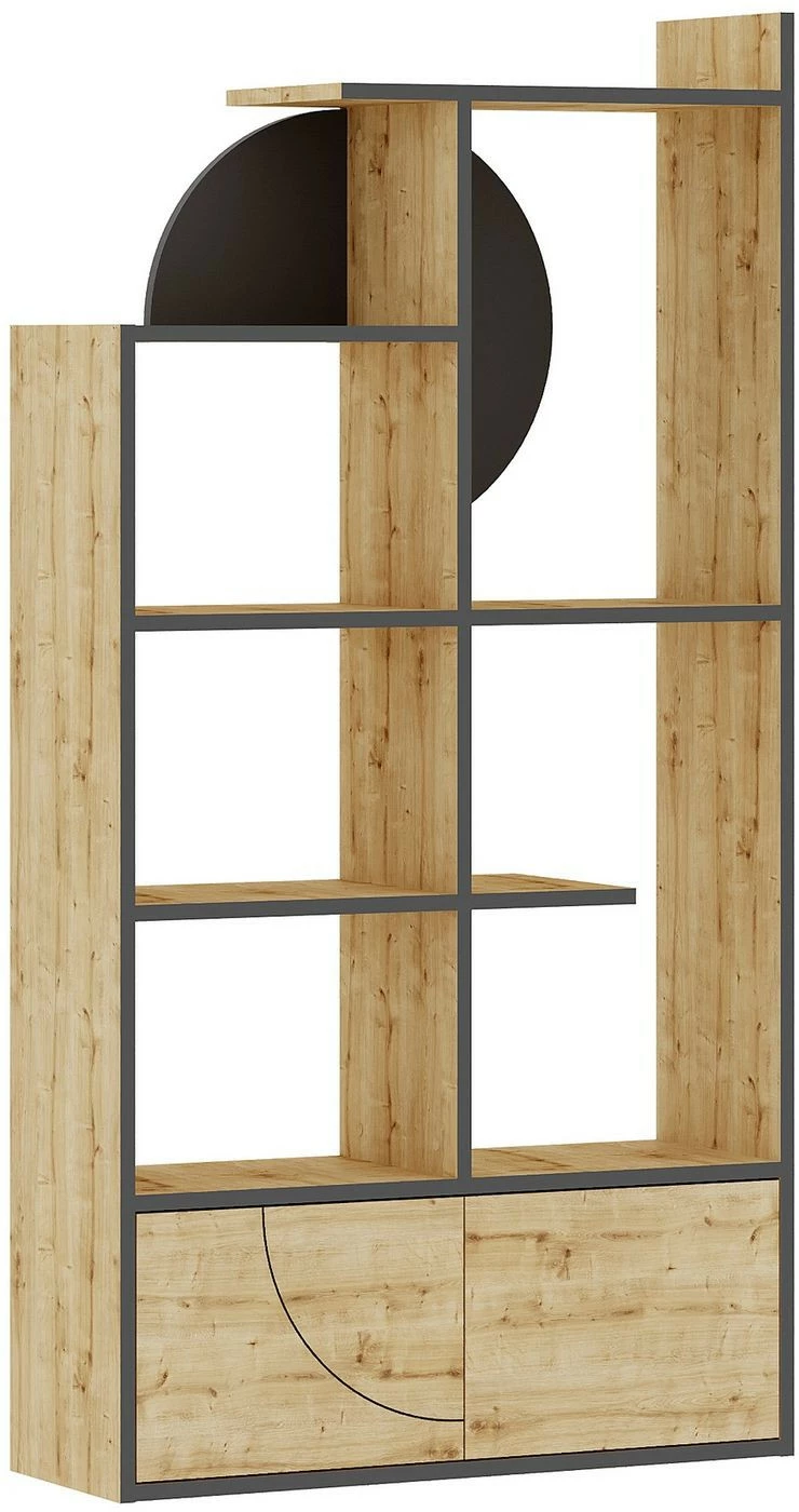 Kirjahylly Linento Furniture Half, Antrasiitti/tammi 1 Kirjahylly Linento Furniture Half, Antrasiitti/tammi