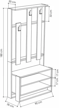 Säilytyskokonaisuus Linento Furniture Chester, Eri Värejä -Huonekalut myymälä LIFU855DTE4016 3