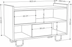 Kenkäkaappi Linento Furniture Troy, Ruskea/harmaa -Huonekalut myymälä LIFU855DTE4029 4