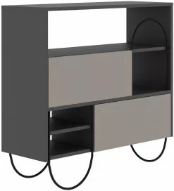 Kenkäkaappi Linento Furniture Norfolk, Vaaleanruskea/antrasiitti