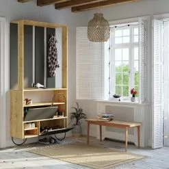 Säilytyskokonaisuus Linento Furniture Norfolk, Tammi/antrasiitti -Huonekalut myymälä LIFU855DTE4035 3