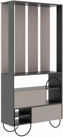 Säilytyskokonaisuus Linento Furniture Norfolk, Vaaleanruskea/antrasiitti