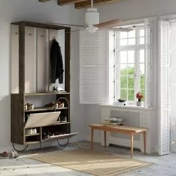 Säilytyskokonaisuus Linento Furniture Norfolk, Vaaleanruskea/tummanruskea -Huonekalut myymälä LIFU855DTE4038 3