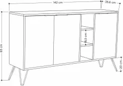 Sivukaappi Linento Furniture Clara, Eri Värejä -Huonekalut myymälä LIFU855DTE4210 7
