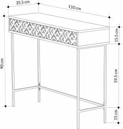 Sivupöytä Linento Furniture Heaton, Ruskea -Huonekalut myymälä LIFU855DTE4214 7