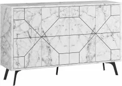 Senkki Linento Furniture Dune, Marmorikuosi, Valkoinen