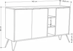 Senkki Linento Furniture Clara, Ruskea/musta -Huonekalut myymälä LIFU855DTE4226 4