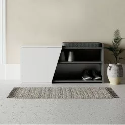 Kenkäkaappi Linento Furniture Fiona, Antrasiitti/valkoinen