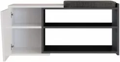 Kenkäkaappi Linento Furniture Fiona, Antrasiitti/valkoinen -Huonekalut myymälä LIFU855DTE4405 4