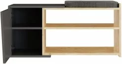 Kenkäkaappi Linento Furniture Fiona, Ruskea/antrasiitti -Huonekalut myymälä LIFU855DTE4406 4