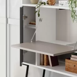 Hylly Linento Furniture Tatti, Valkoinen/beige -Huonekalut myymälä LIFU855DTE4801 6